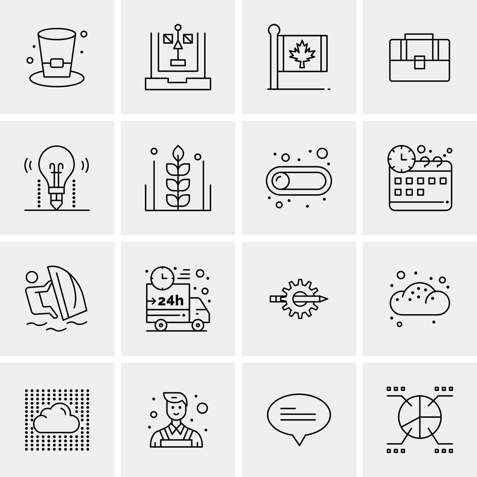 16 universelle Business-Icons Vektor kreative Icon-Illustration zur Verwendung in Web- und Mobilprojekten