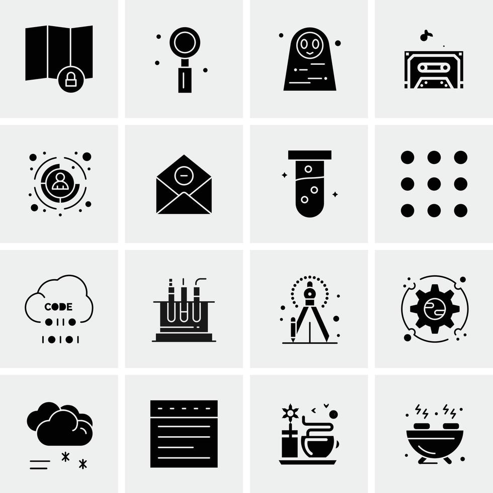 16 universelle Business-Icons Vektor kreative Icon-Illustration zur Verwendung in Web- und Mobilprojekten