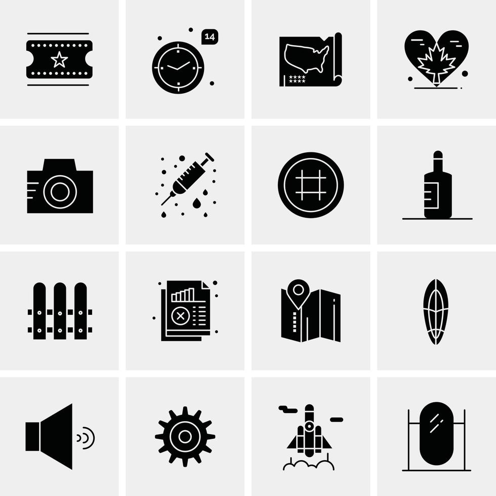 16 universelle Business-Icons Vektor kreative Icon-Illustration zur Verwendung in Web- und Mobilprojekten