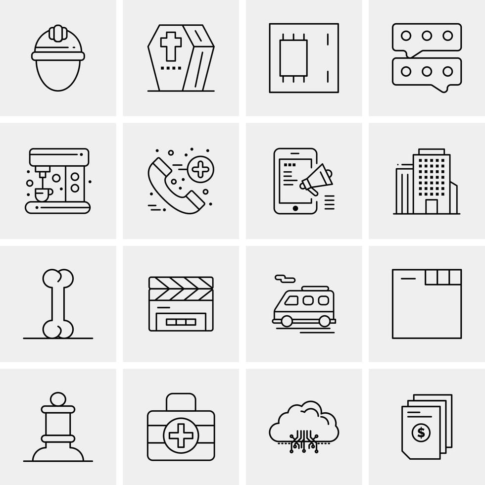 16 universelle Business-Icons Vektor kreative Icon-Illustration zur Verwendung in Web- und Mobilprojekten