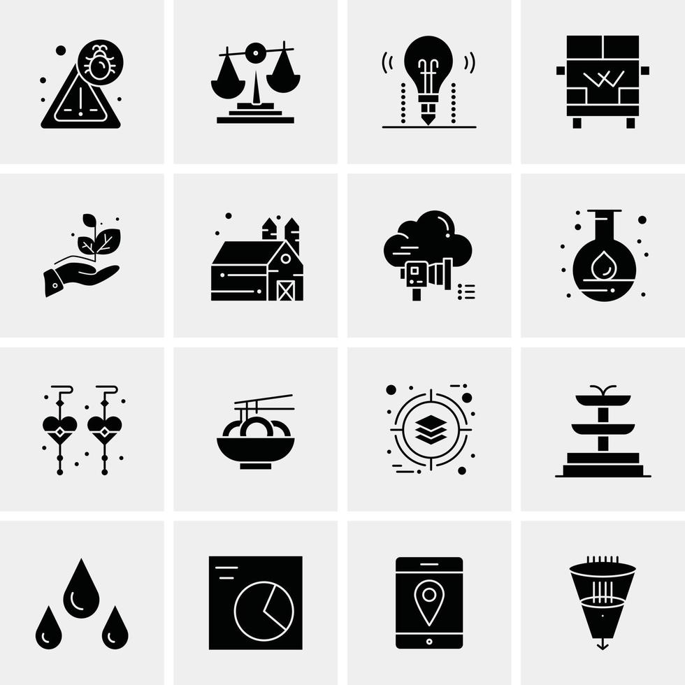 16 universelle Business-Icons Vektor kreative Icon-Illustration zur Verwendung in Web- und Mobilprojekten