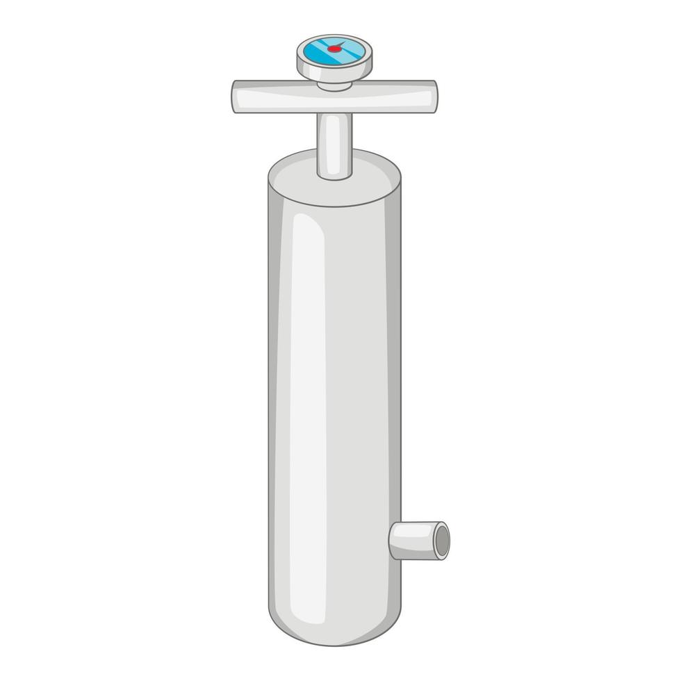 Pumpe mit Manometer-Symbol, Cartoon-Stil vektor