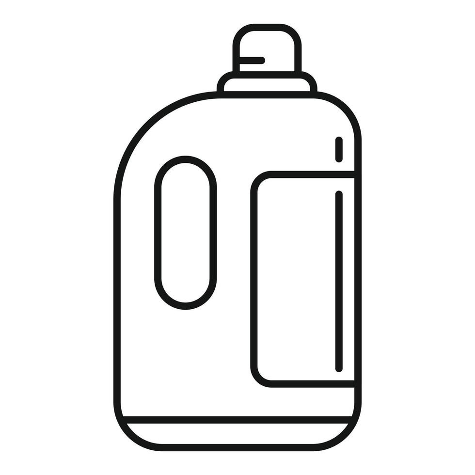 Symbol für die Flasche mit Weichspüler, Umrissstil vektor