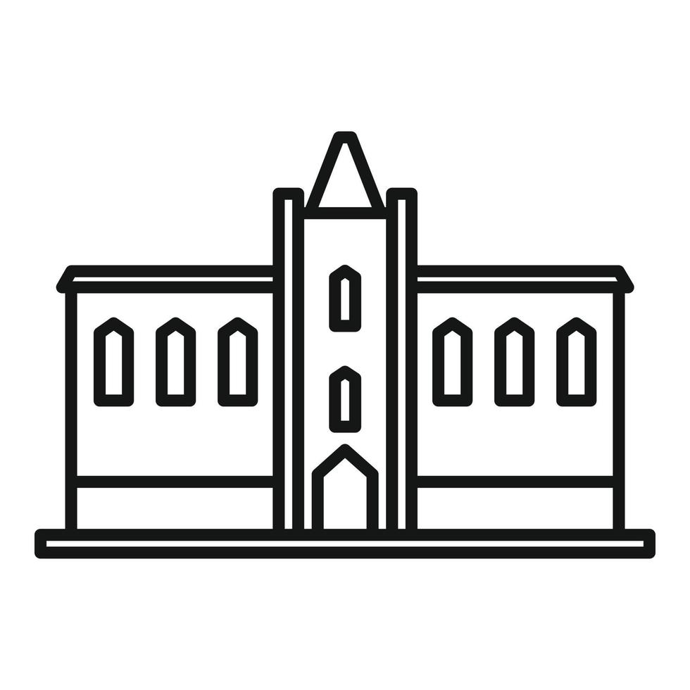 parlament-eigenschaftssymbol, umrissstil vektor