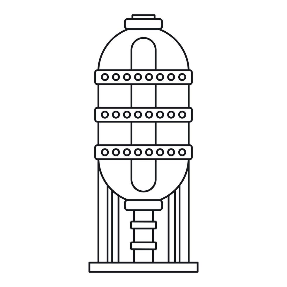 Kapazität für Ölspeichersymbol, Umrissstil vektor