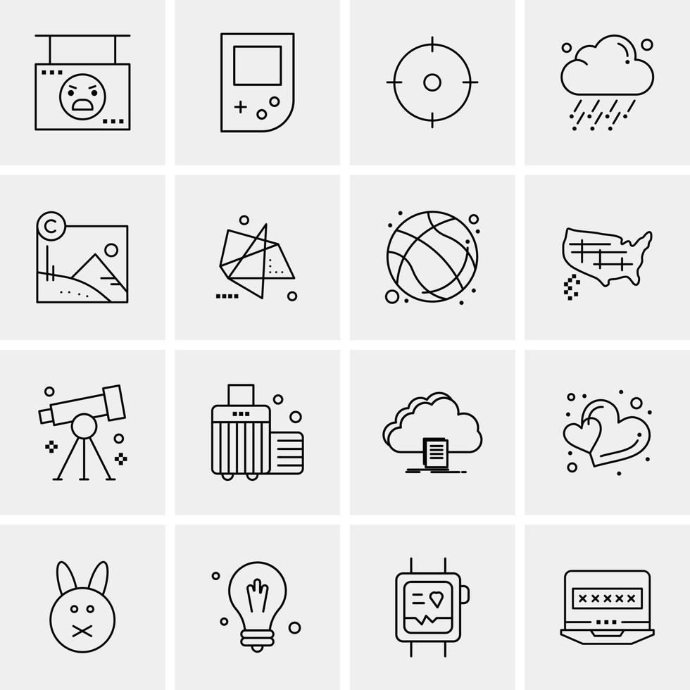 16 universelle Business-Icons Vektor kreative Icon-Illustration zur Verwendung in Web- und Mobilprojekten