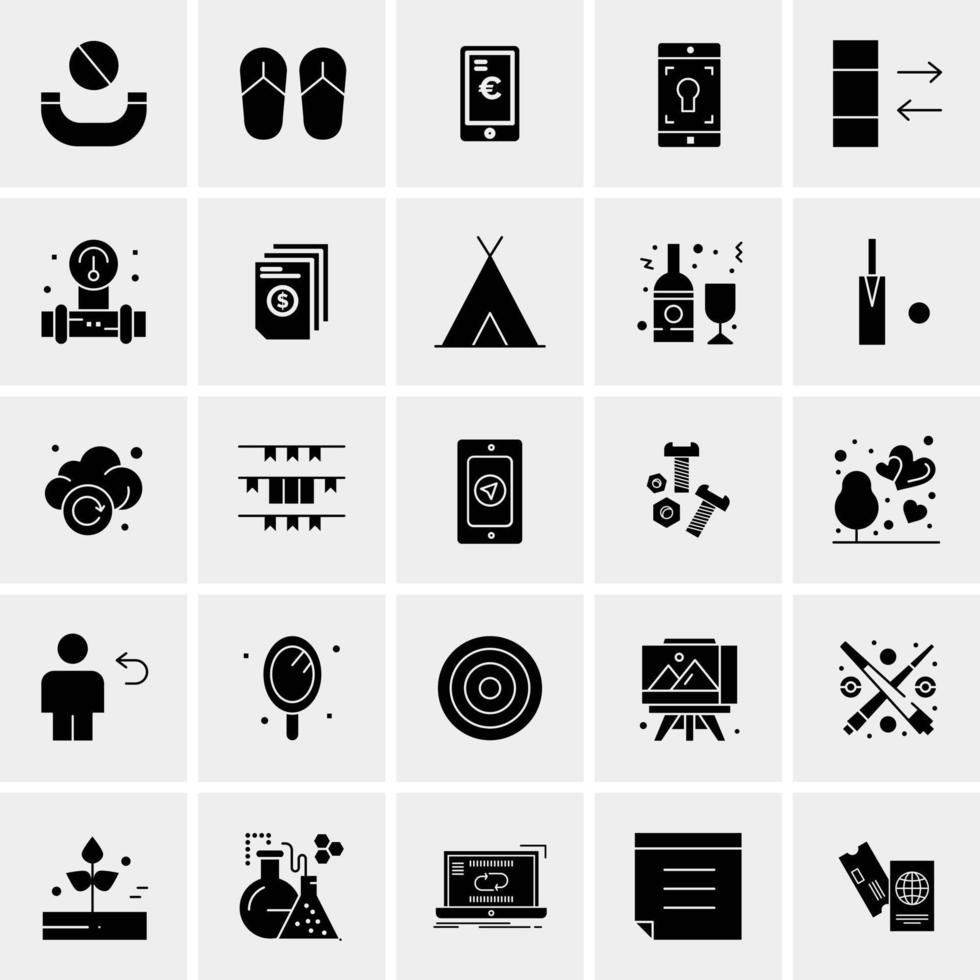 25 universelle Business-Icons Vektor kreative Icon-Illustration zur Verwendung in Web- und Mobilprojekten