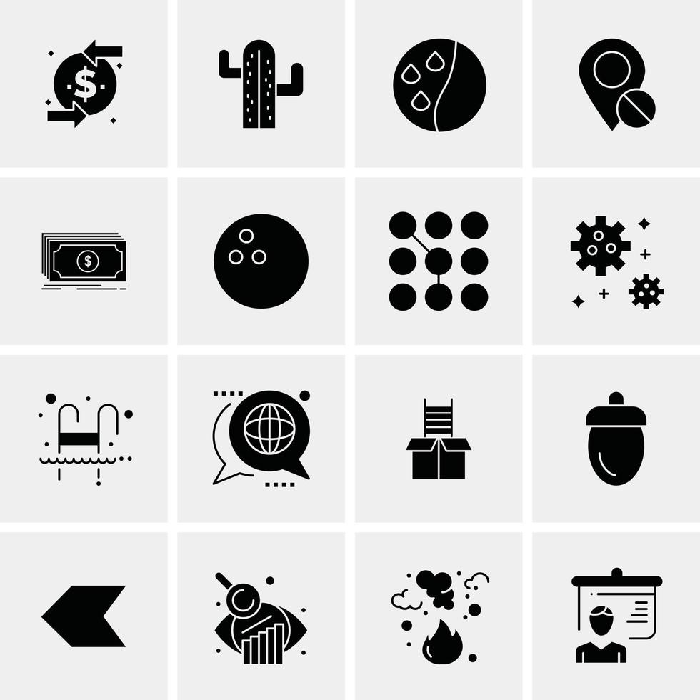 16 universelle Business-Icons Vektor kreative Icon-Illustration zur Verwendung in Web- und Mobilprojekten