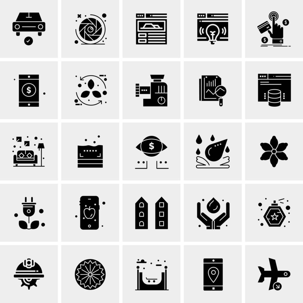 25 universelle Business-Icons Vektor kreative Icon-Illustration zur Verwendung in Web- und Mobilprojekten