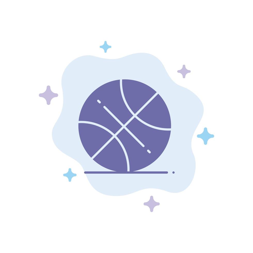 Basketballball Sport USA blaues Symbol auf abstraktem Wolkenhintergrund vektor
