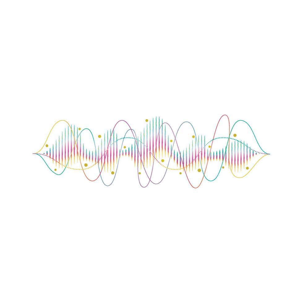 ljudvågor vektor illustration design