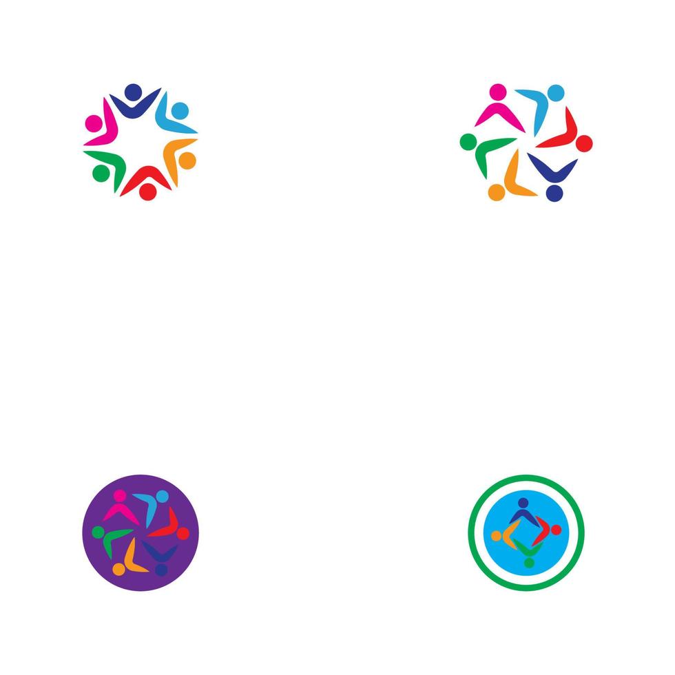 Community-Logo-Icon-Design-Vorlagenvektor vektor