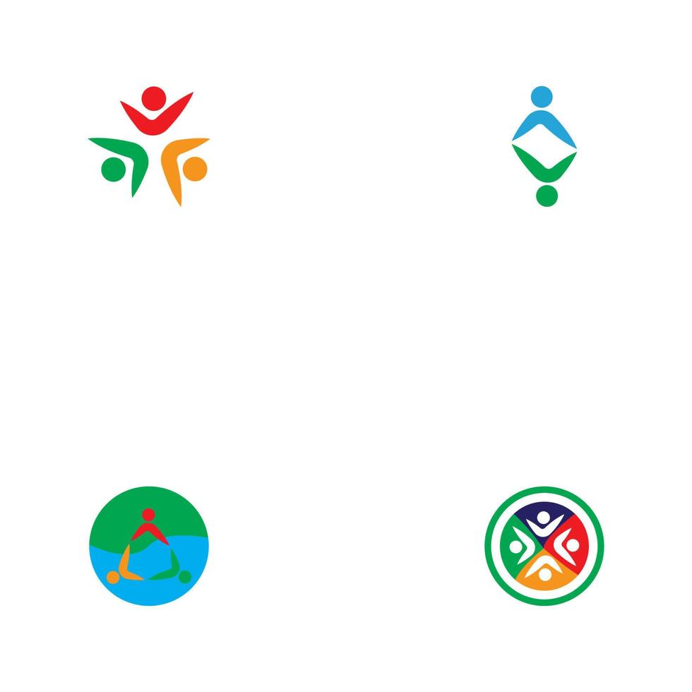 Community-Logo-Icon-Design-Vorlagenvektor vektor