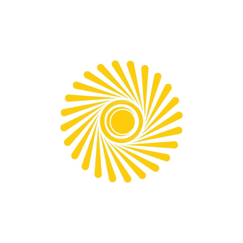 Sol ikon logotyp design mall vektor