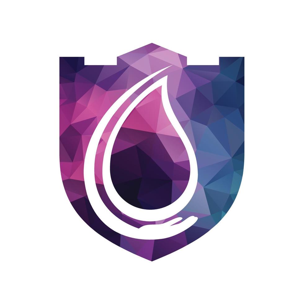 Logo-Vorlagendesign für sicheres Wasser. Wasserpflege-Logo-Vektor-Design. vektor