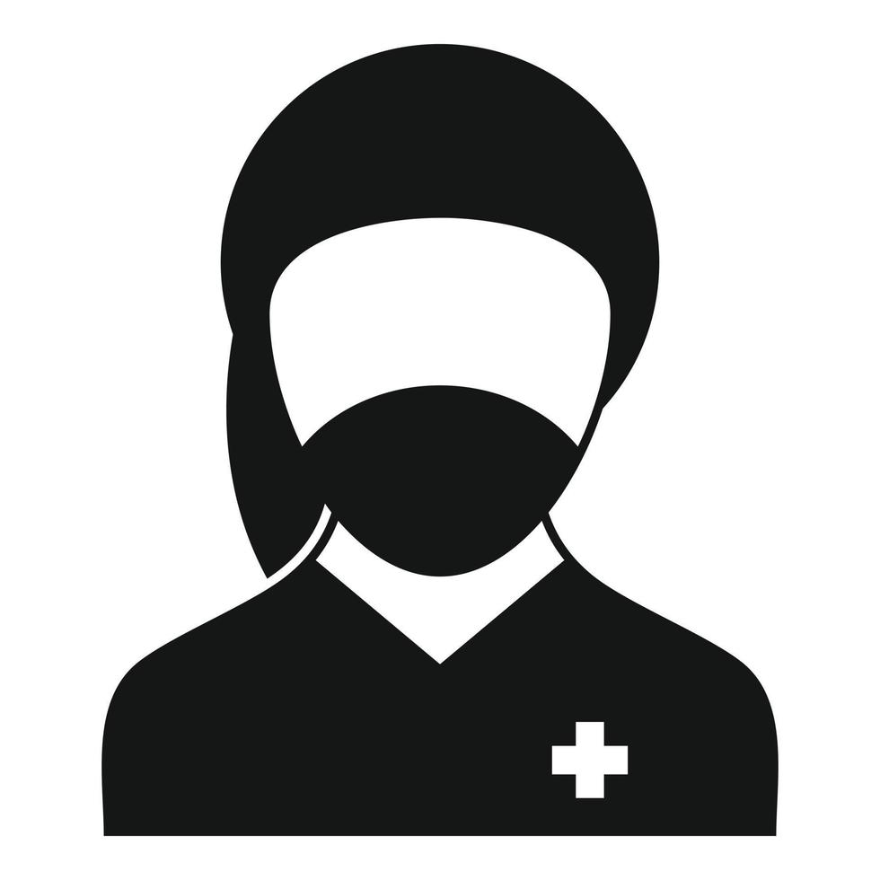 Pflegehelfer-Symbol, einfacher Stil vektor