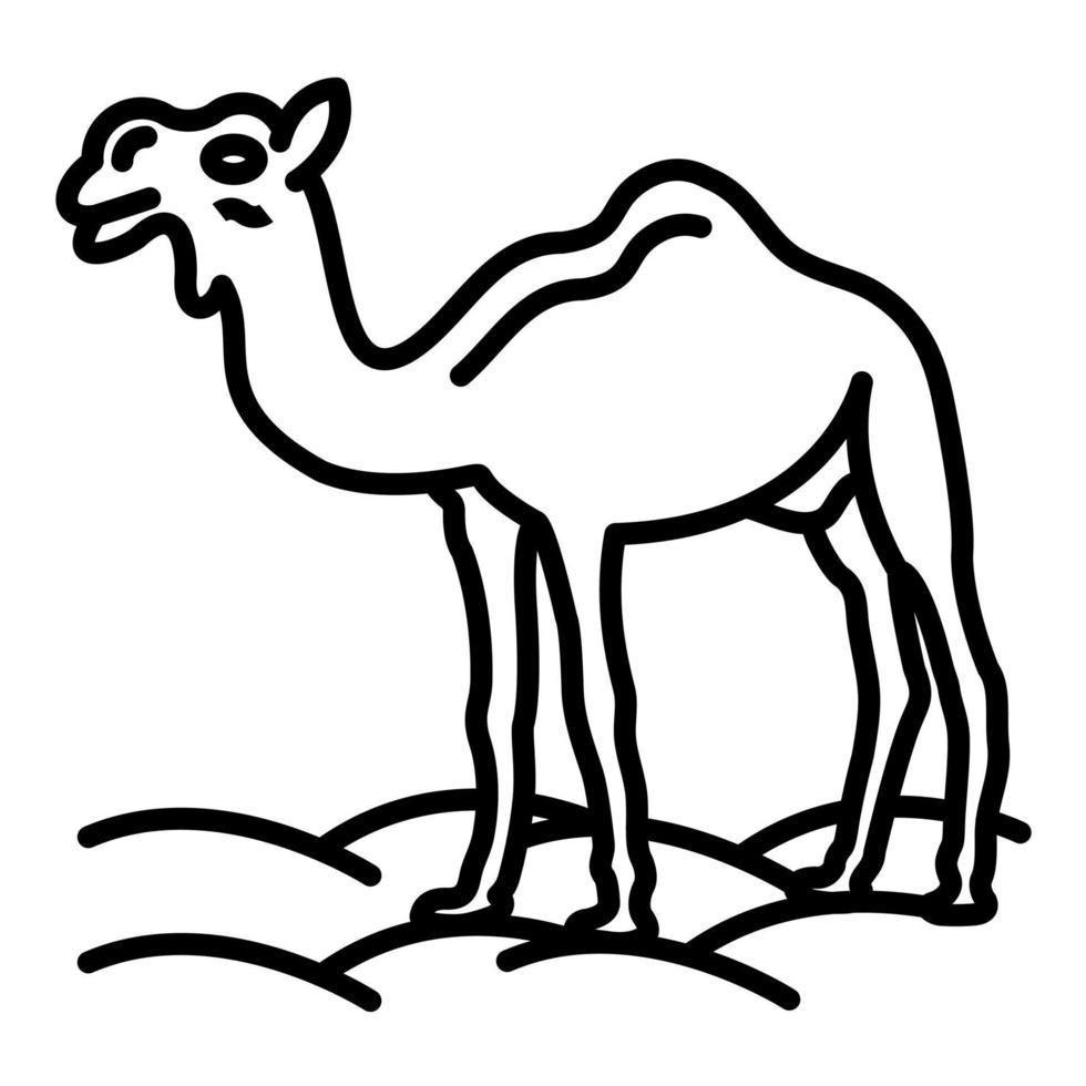 kamel linje ikon vektor
