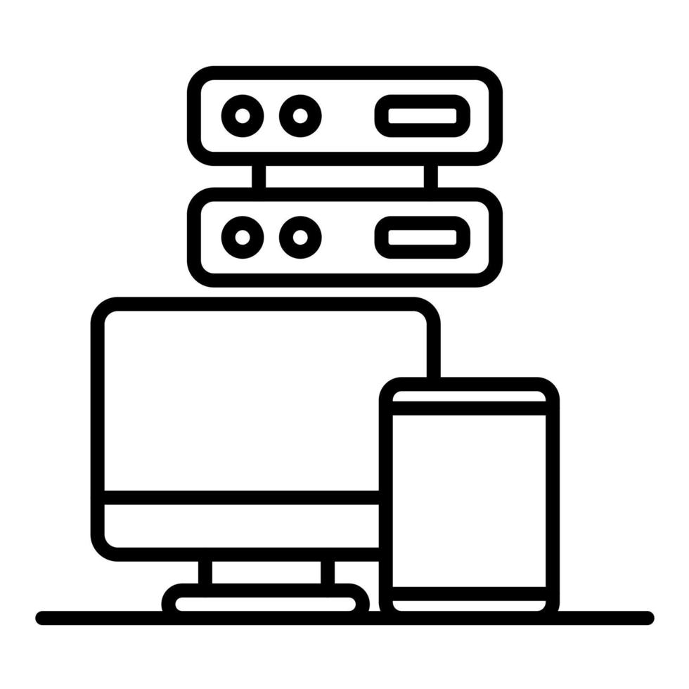 Symbol für die Datensynchronisierungslinie vektor