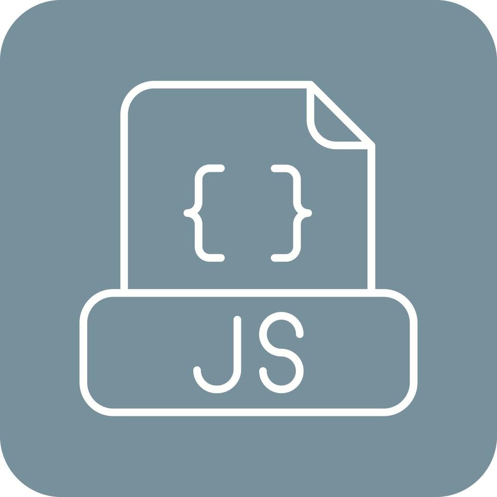 Javascript-Dateilinie runde Ecke Hintergrundsymbole vektor