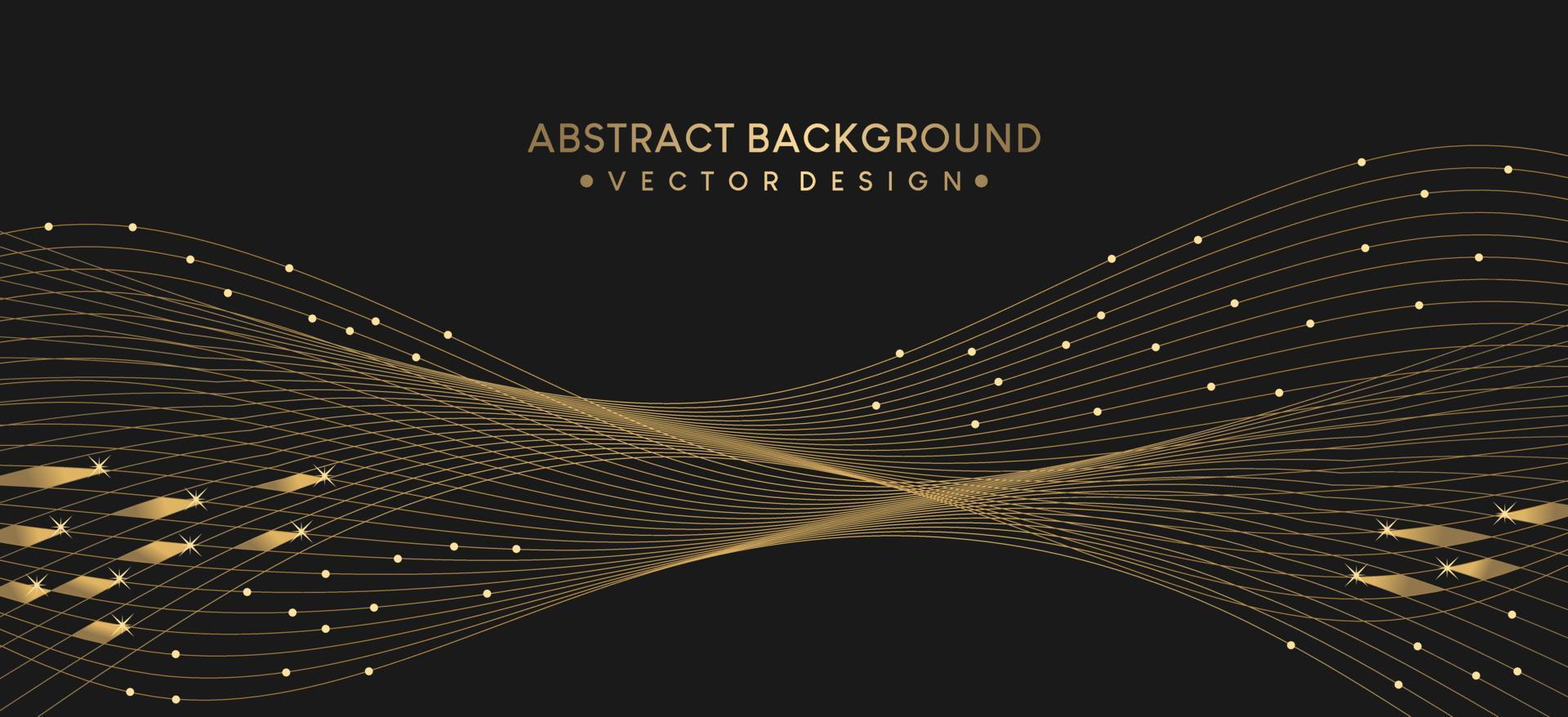 svart guld abstrakt bakgrund design med skinande lyx mjuk Vinka textur vektor