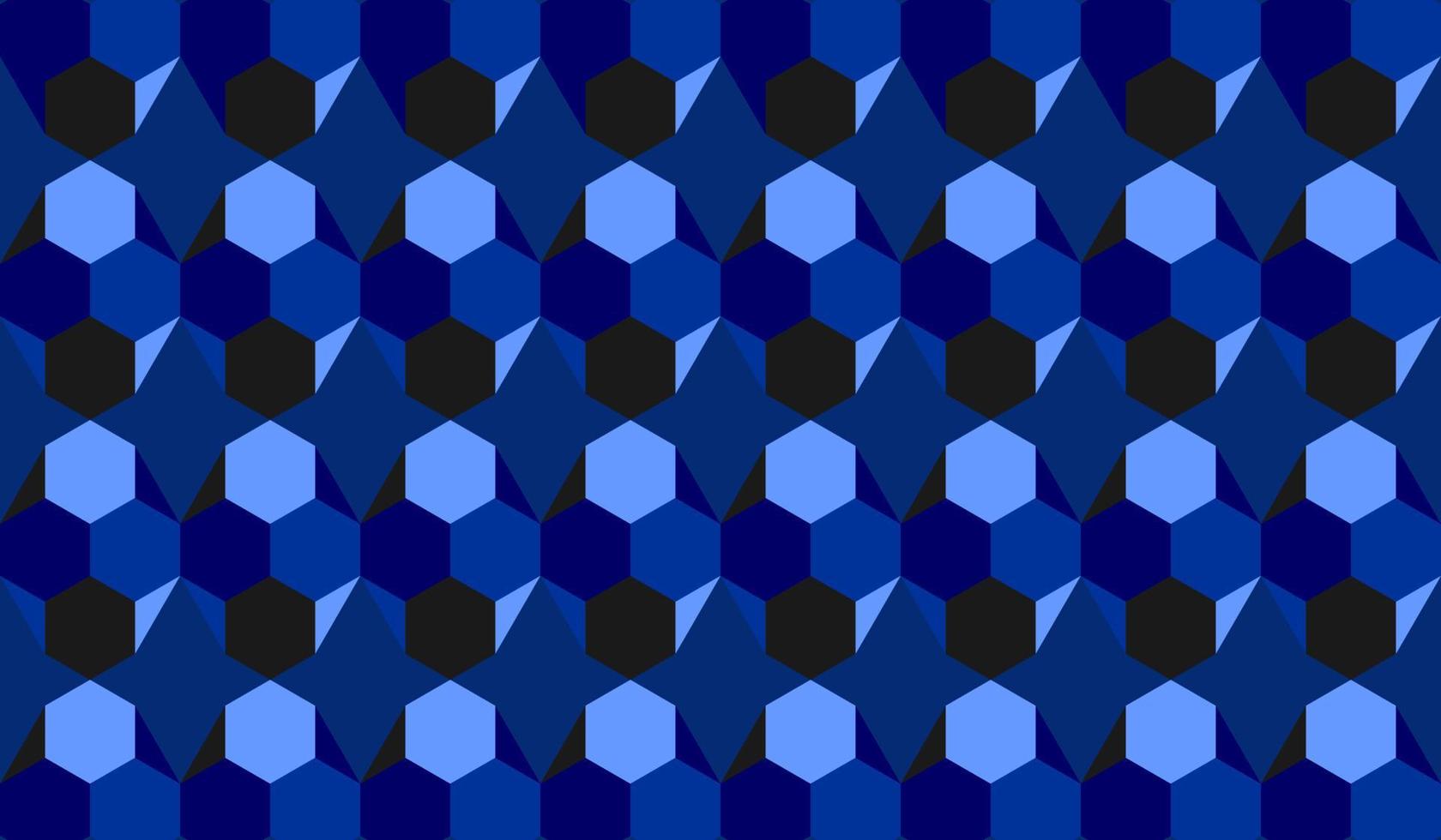 Hexagon und Raute blauer schwarzer Hintergrund. kreative, ansprechende und moderne Illustrationen. Texturen zur Ergänzung Ihrer Geschäfts- oder Designanforderungen vektor