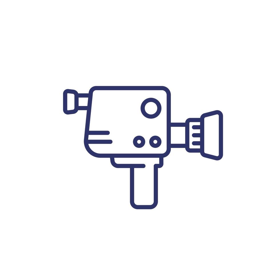 Videokamera, Symbol für alte Camcorder-Linie vektor