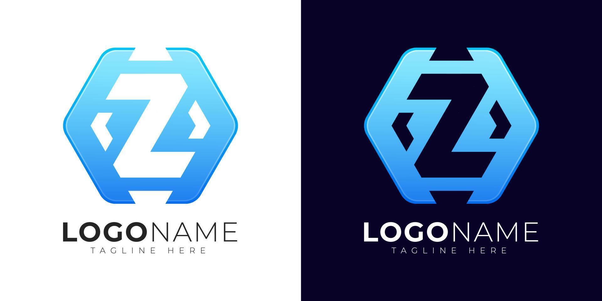 Buchstabe z-Logo-Vektor-Design-Vorlage. modernes buchstabe z-logo-symbol mit bunter geometrieform. vektor