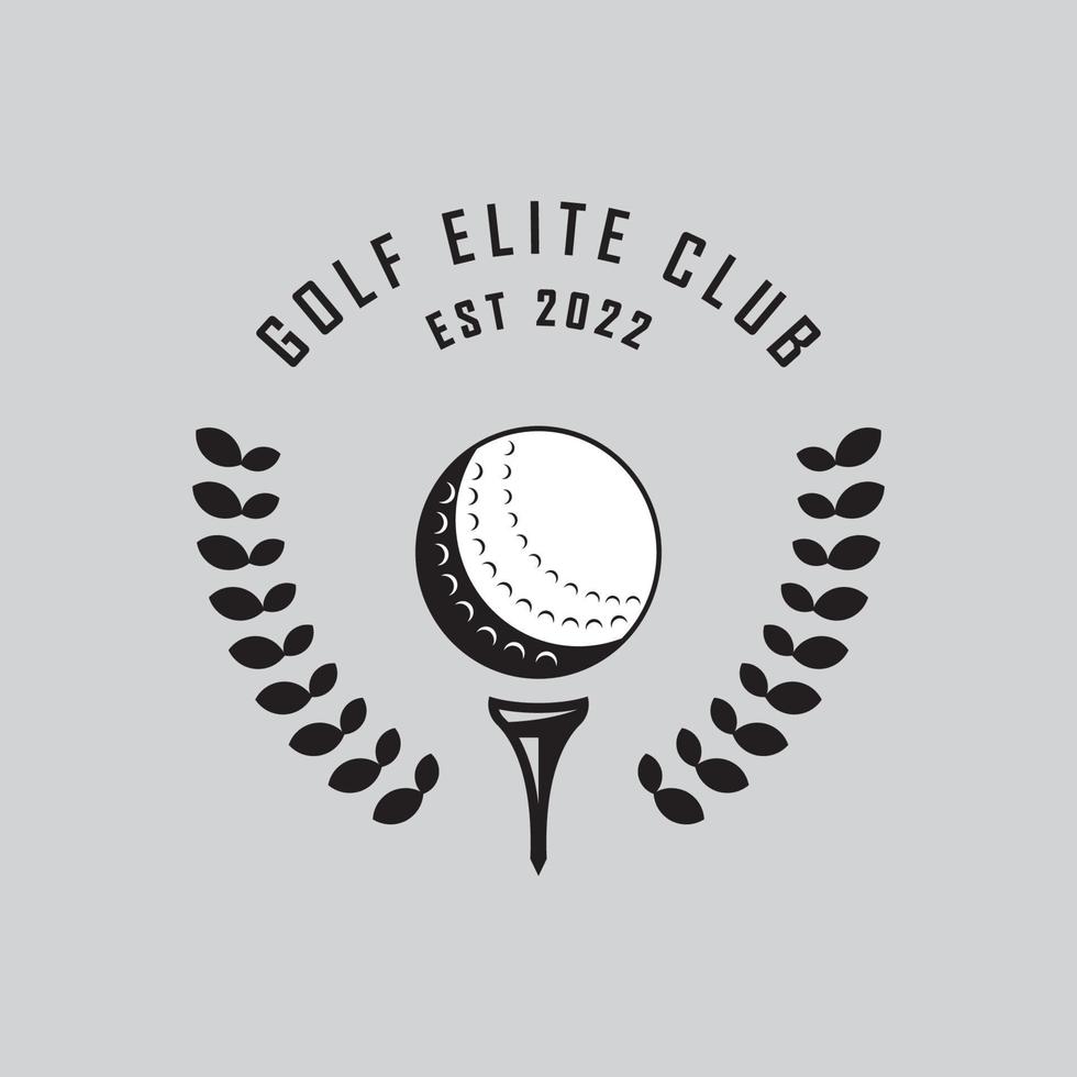 Golf-Logo und Vektor mit Slogan-Vorlage