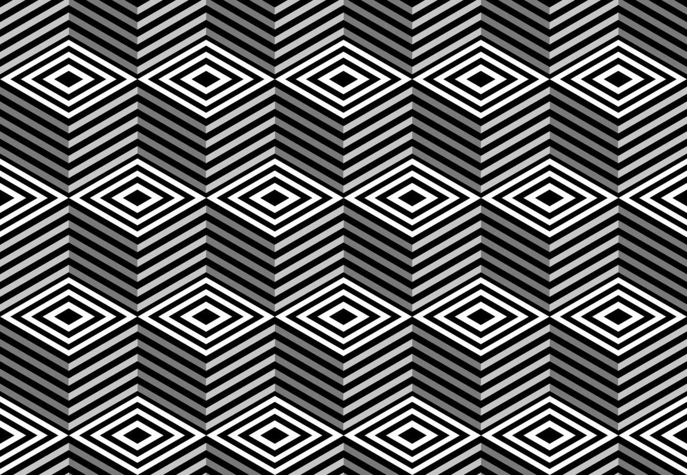 gestreifte Würfel nahtloser Mustervektor. Op-Art-Vektor-Illustration. vektor