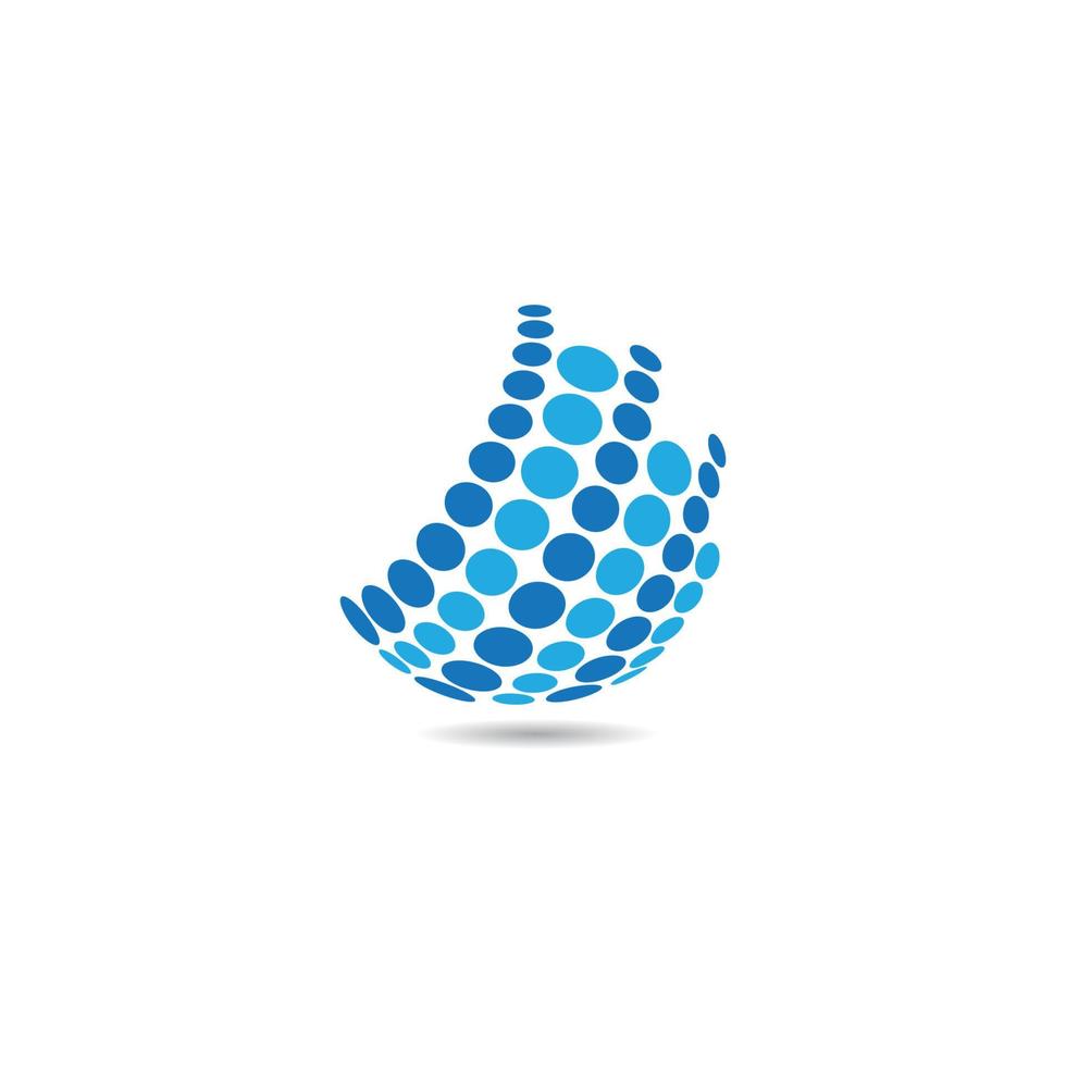 globale Logo-Tech-Vektorikonenillustration vektor