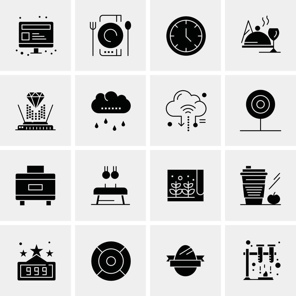 16 universelle Business-Icons Vektor kreative Icon-Illustration zur Verwendung in Web- und Mobilprojekten