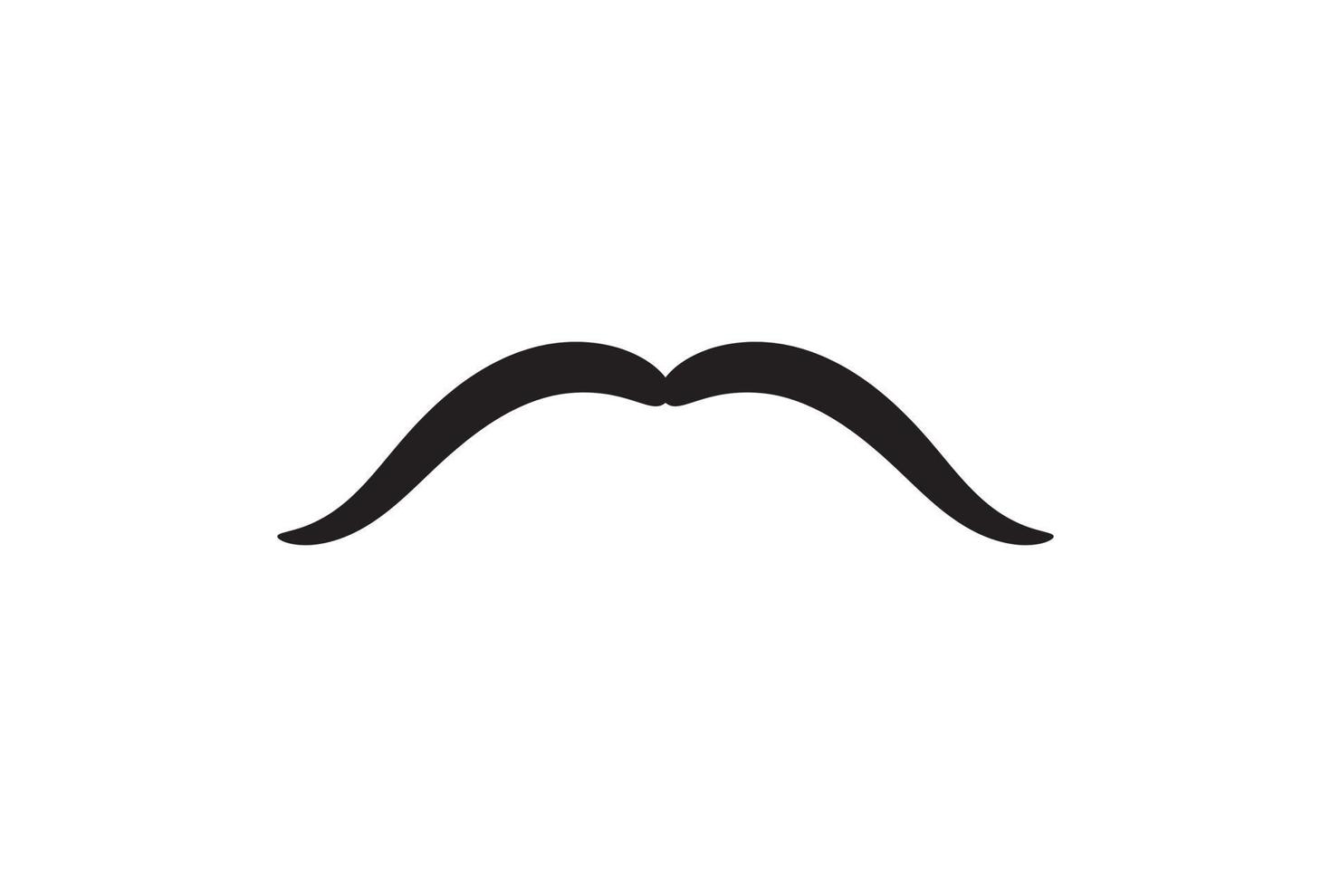 mustasch vektor ikon. svart retro stil mustasch. rakning barberare årgång man ansikte