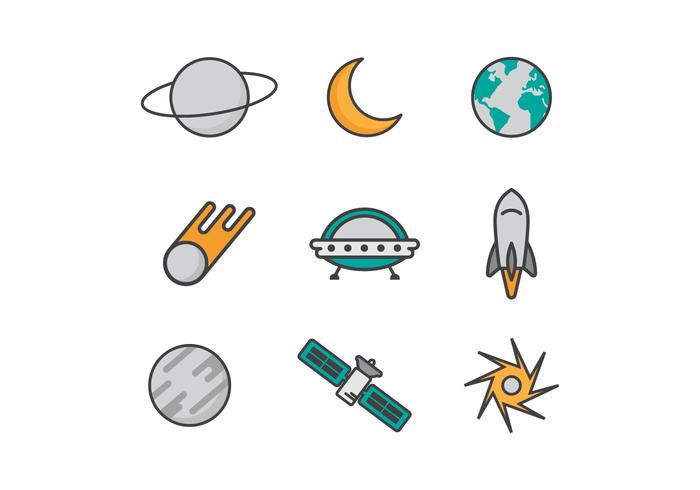 Freie Astronomie-Vektor-Icons vektor