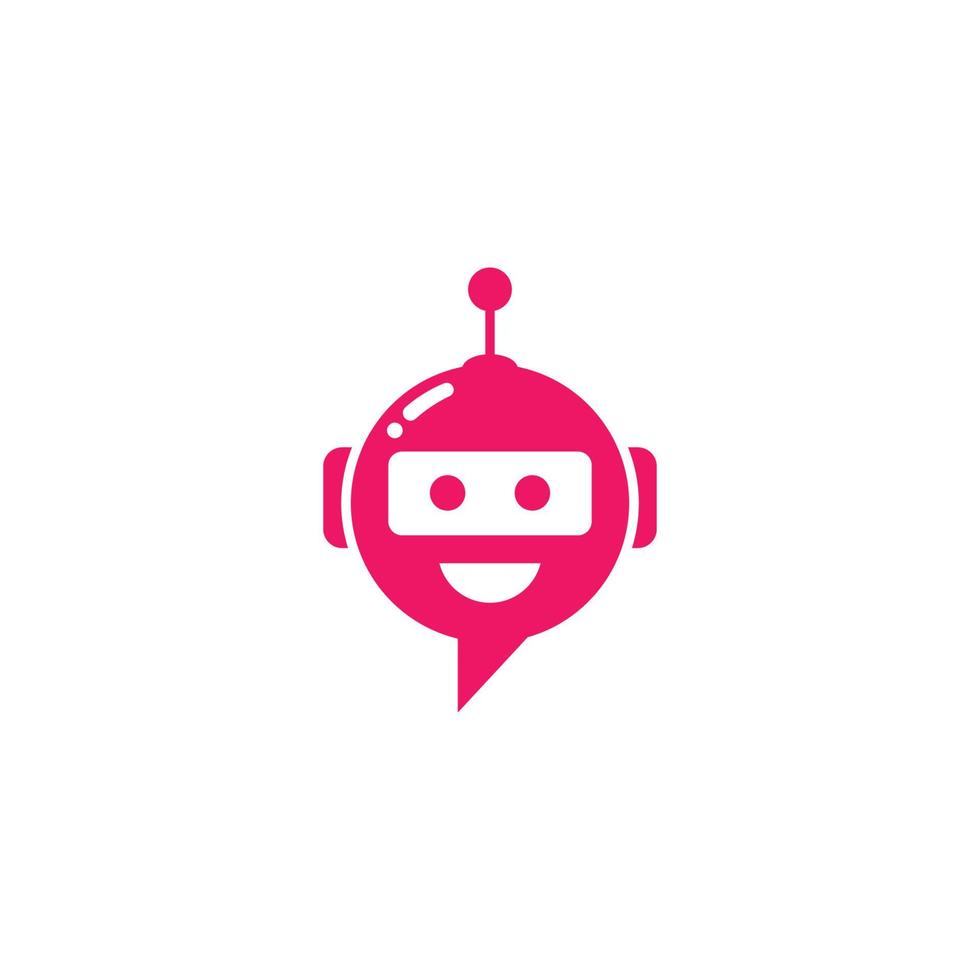 chat bot symbol och logotyp vektor ikon