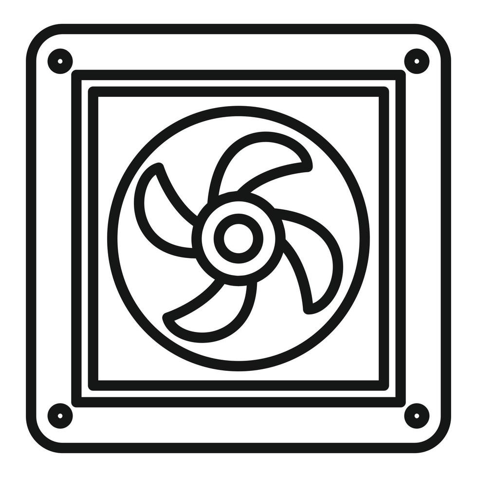 Fan-Wand-Symbol, Umrissstil vektor