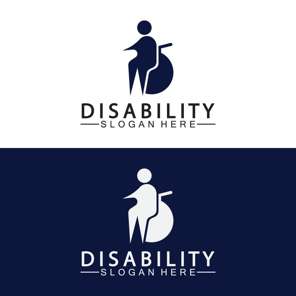 passionerad handikapp människor Stöd logotyp. hjul stol logotyp illustration. vektor