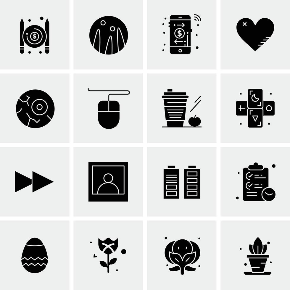 16 universelle Business-Icons Vektor kreative Icon-Illustration zur Verwendung in Web- und Mobilprojekten