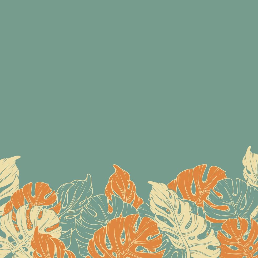 handgezeichnete illustration von schönheitspflanzen und blumen im farbenfrohen linienkunststil für hintergrund, blumenmuster, einladungen und stoffdruck vektor