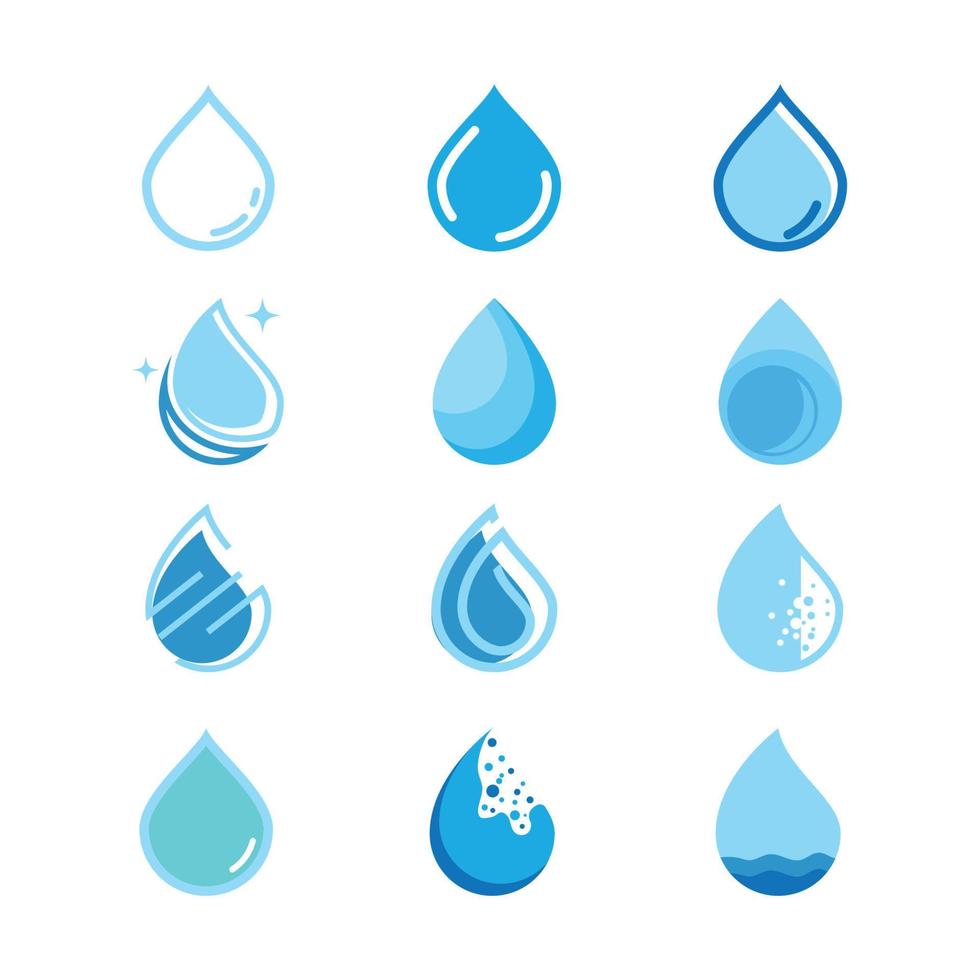 Wassertropfen Illustration Logo Vektordesign vektor