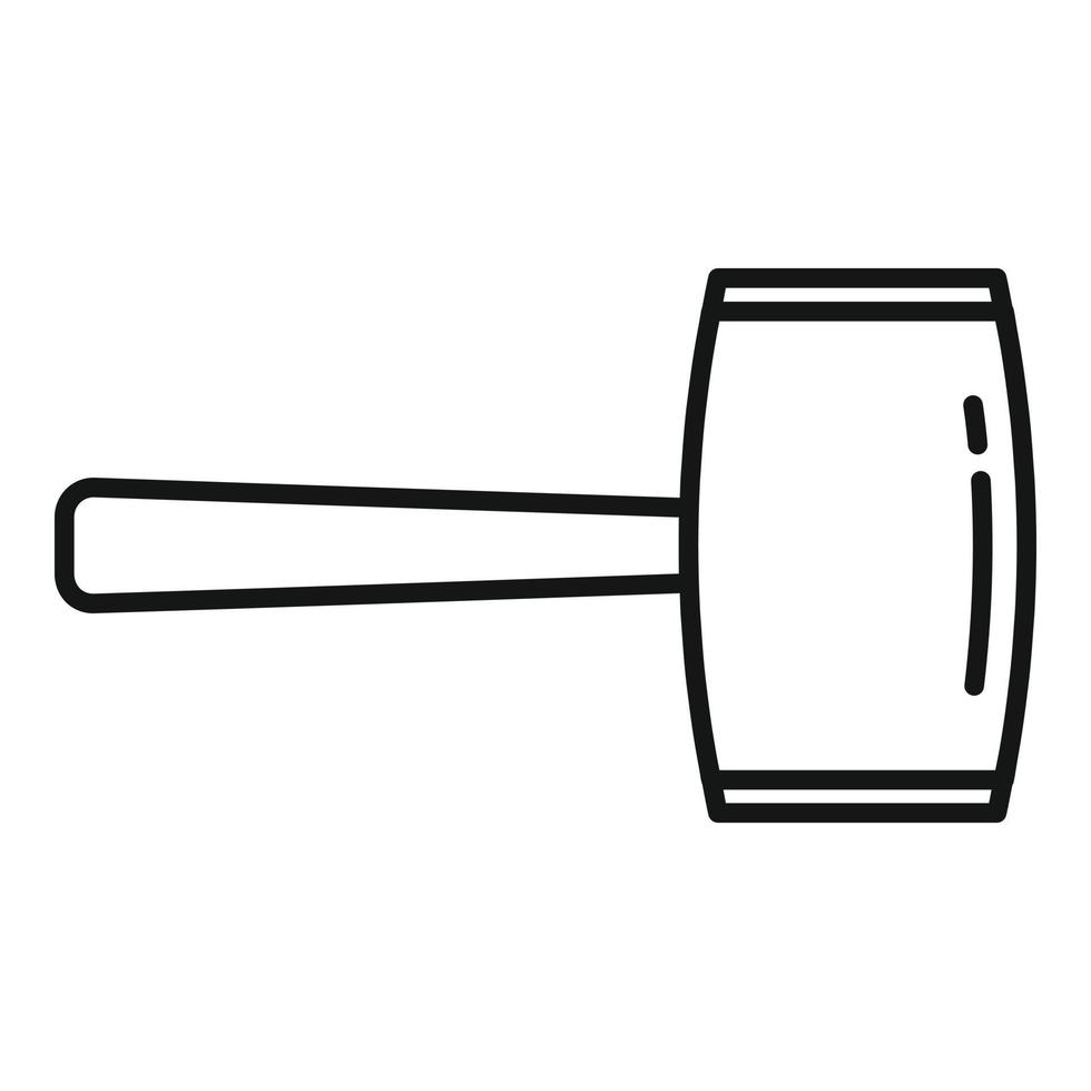 Holzhammer-Symbol, Umrissstil vektor