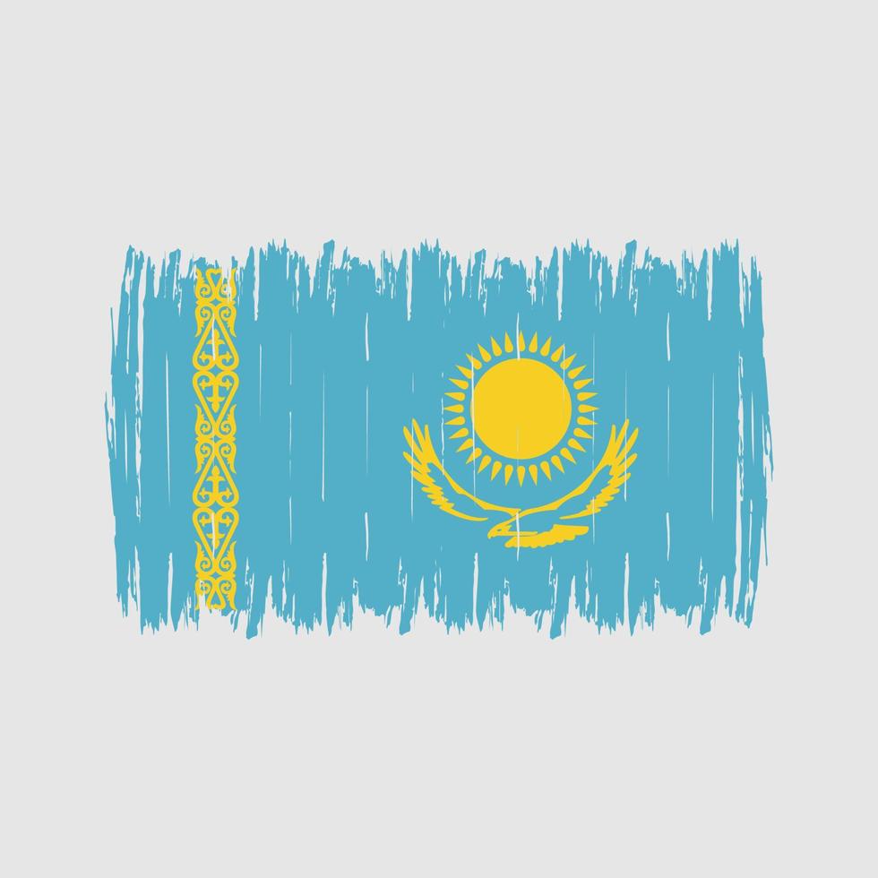 kasachstan flagge bürste vektor