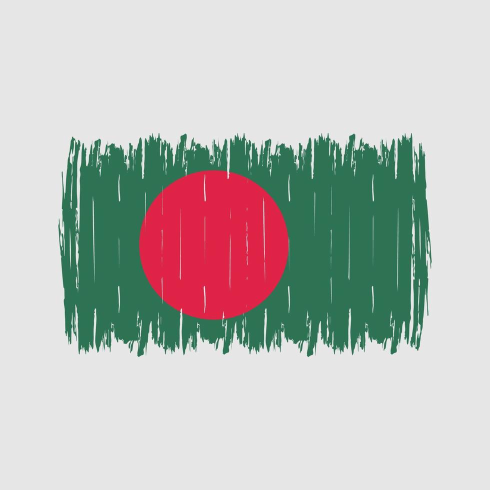 Bangladesch Flaggenbürste vektor