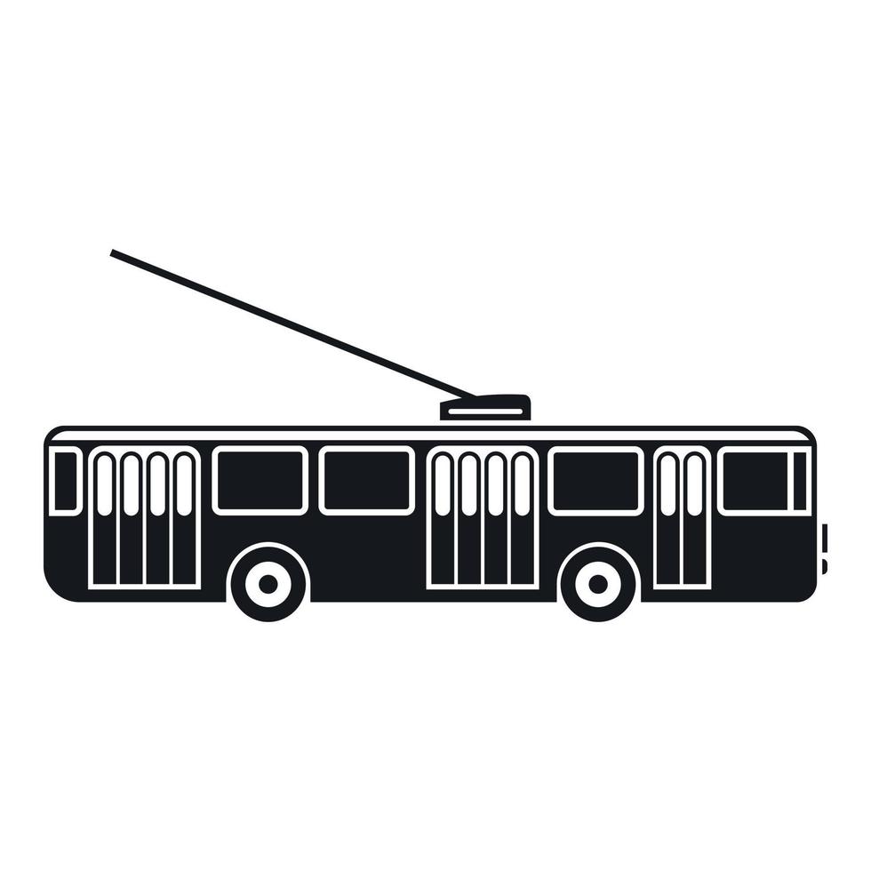 Trolleybus-Symbol, einfacher Stil vektor