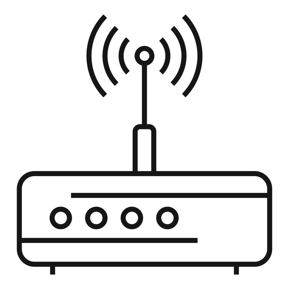 WLAN-Router-Symbol, Umrissstil vektor