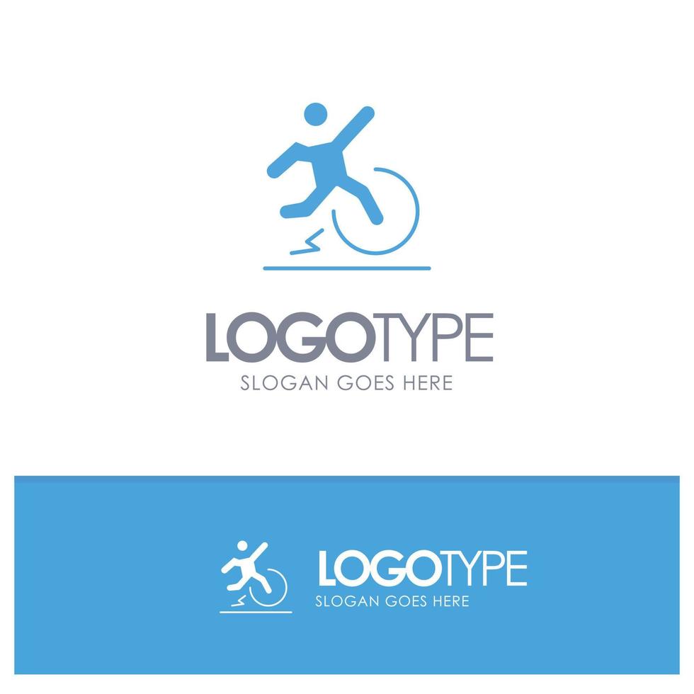 företag förändra bekvämlighet fly lämna blå fast logotyp med plats för Tagline vektor
