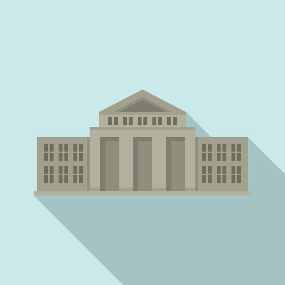 parlament domstol ikon, platt stil vektor
