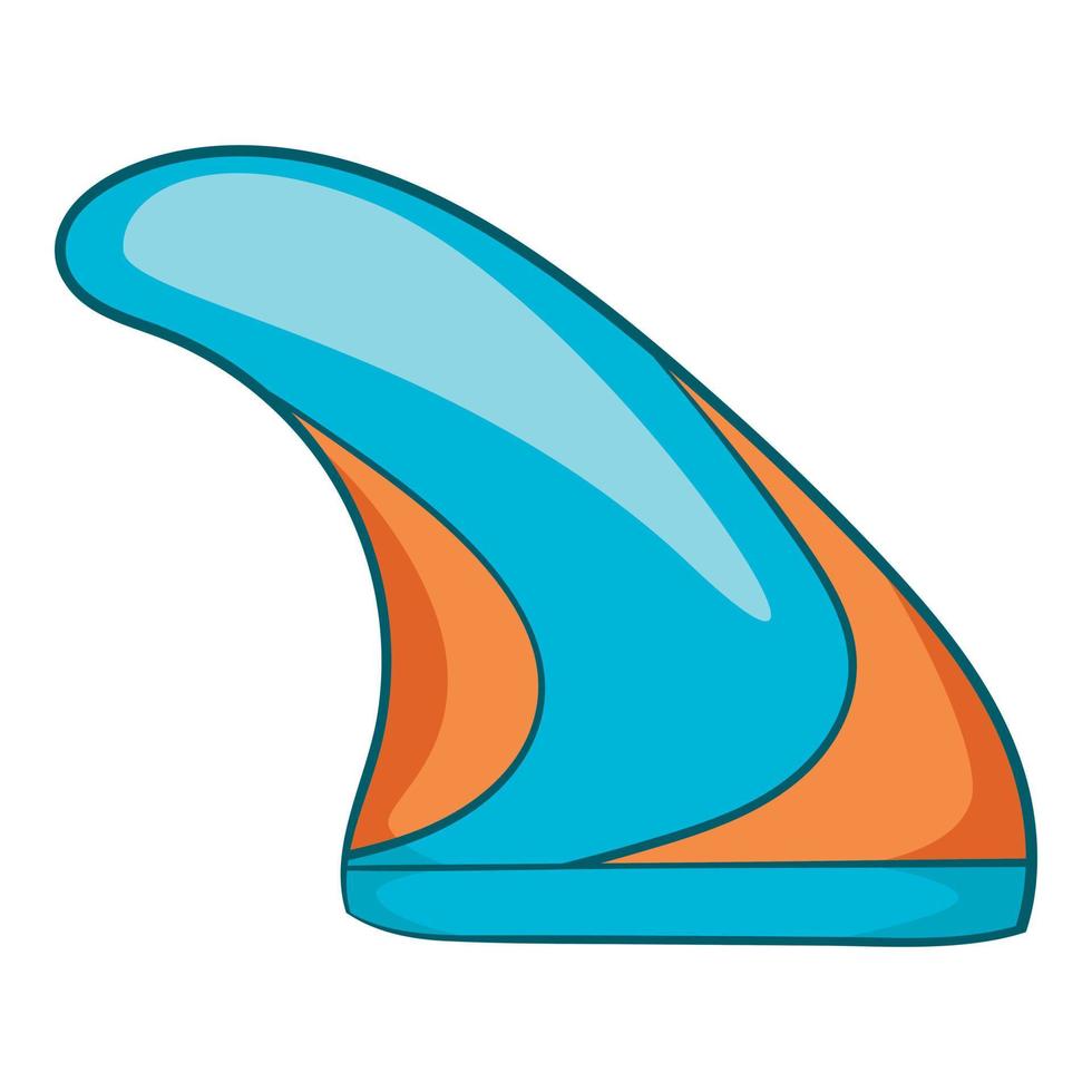 surfing fena ikon, tecknad serie stil vektor