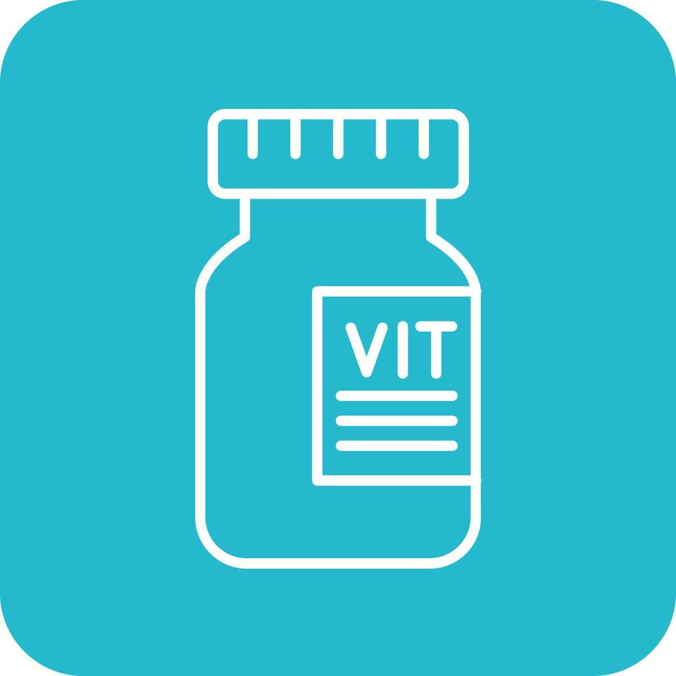 vitaminer linje runda hörn bakgrund ikoner vektor