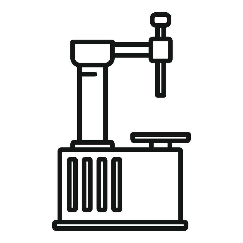 Symbol für Reifenreparaturgerät, Umrissstil vektor