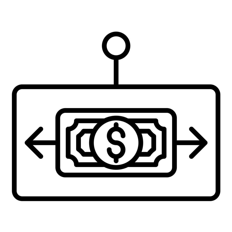 Symbol für die Cashflow-Projektionslinie vektor